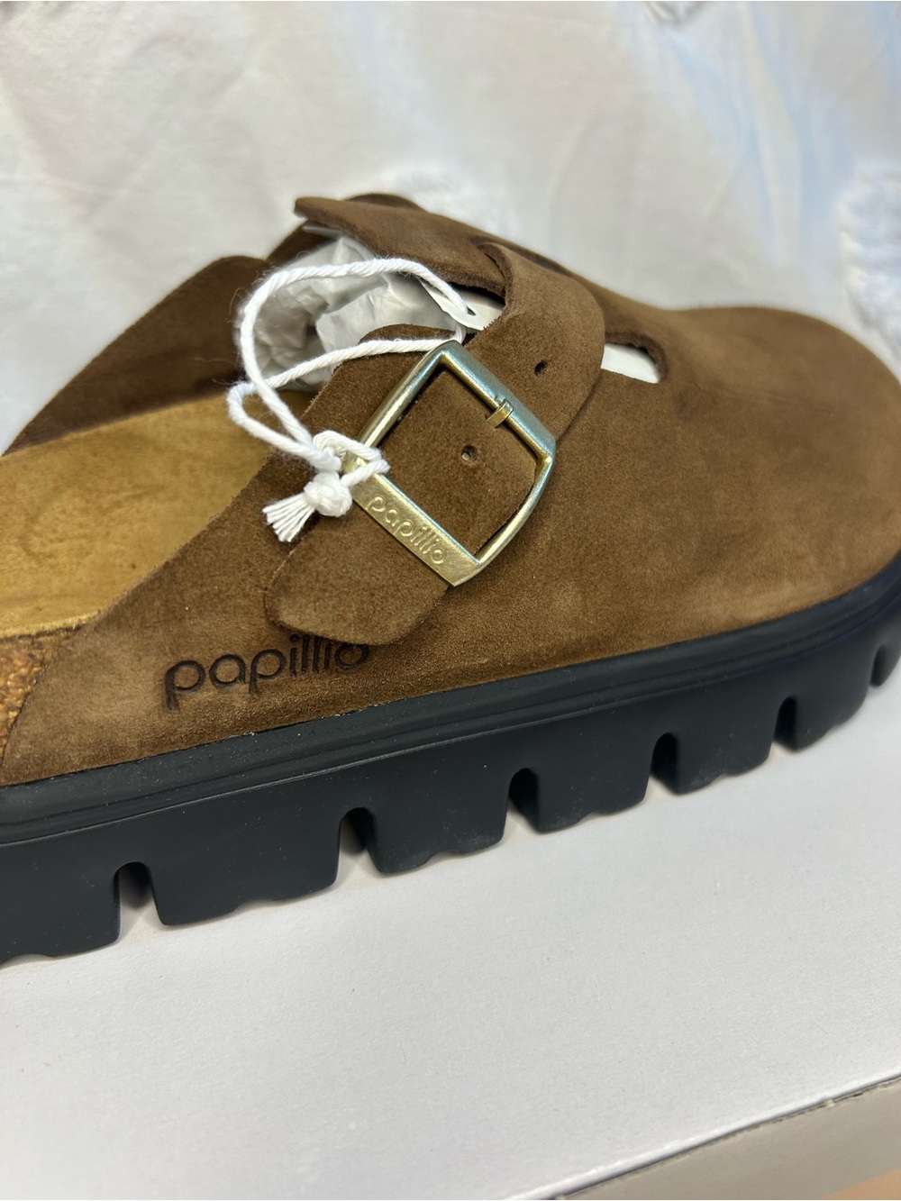 Birkenstock Boston Chunky Clogs Dark Tea/Black - Picture 11 of 15